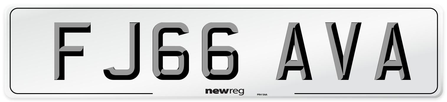 FJ66 AVA Number Plate from New Reg